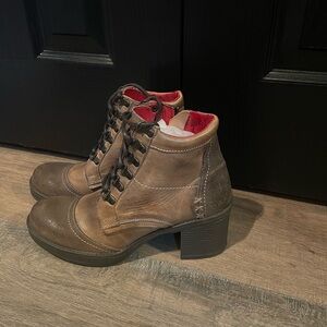 Bed Stu Tan Leather Ankle Booties